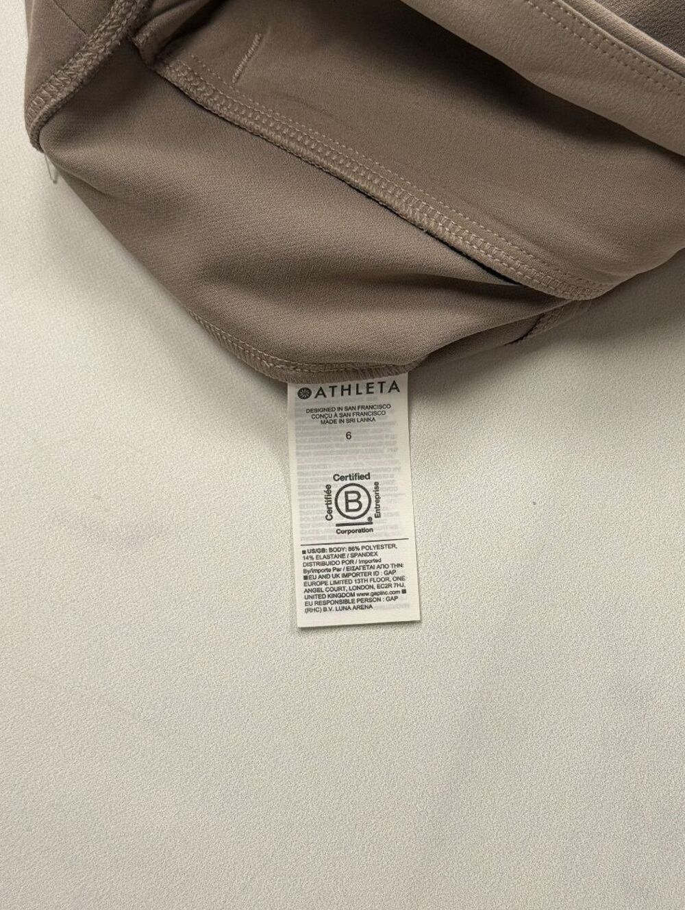 Athleta Dress Pants Beige Relaxed Fit - Women 6 - Picture 3 of 3